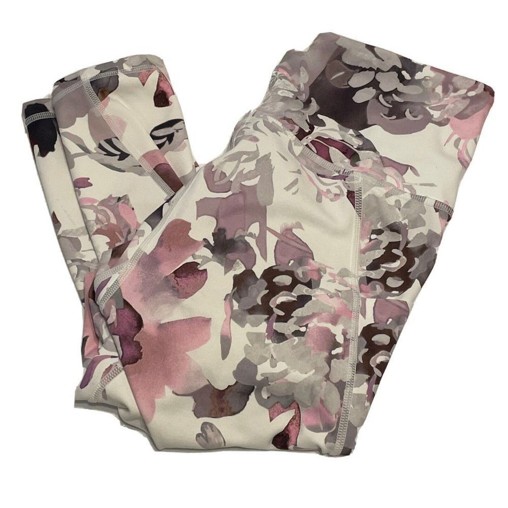 Athleta Womens XS Floral Elation Peony 7/8 Tight Leggings FLORAL pockets